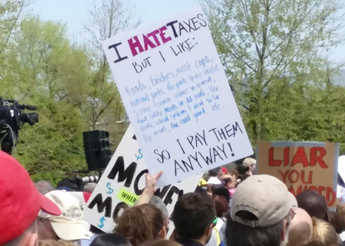 poster, I hate taxes, tax-march
